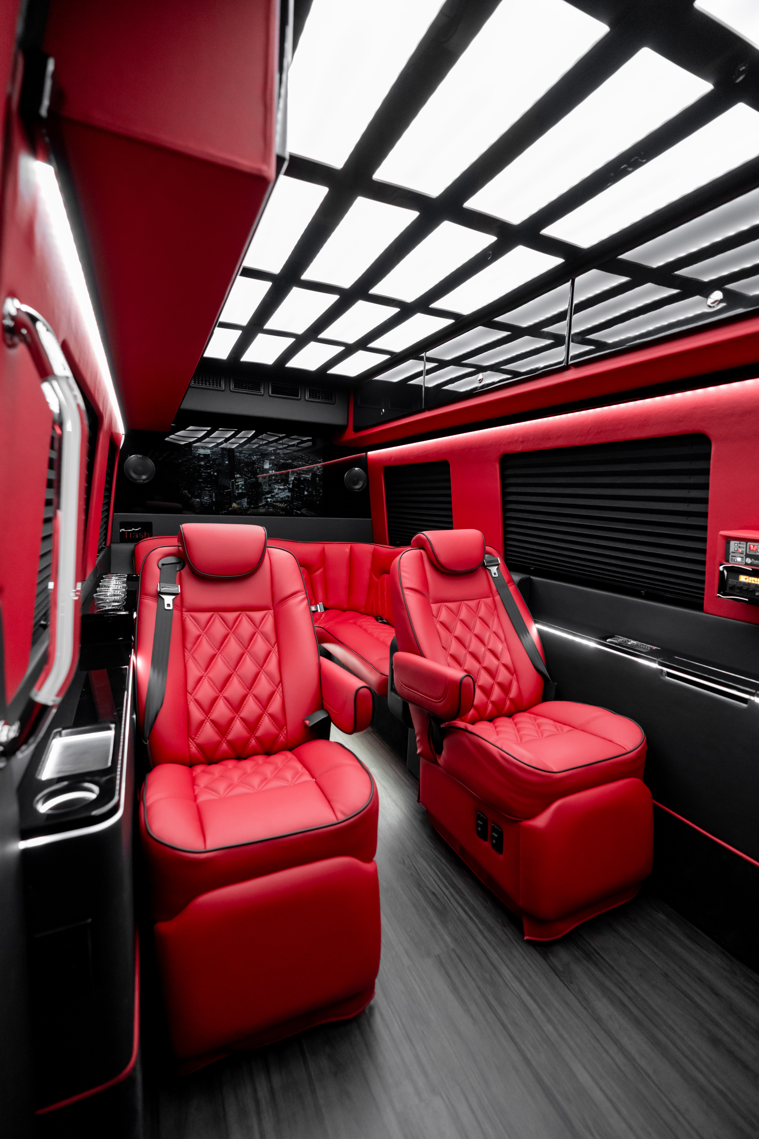 CLX Prestige luxury sprinter van interior detail NYC